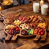 Highland Cow Wooden Charcuterie Board Rustic Serving Tray Cheese Board (Style B)