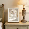 (17x22cm)Rose DIY Pearl Painting Art Kits for Adults Home Wall Decor Pearl Art Painting With Wooden Frame