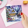 6Pcs Diamond Painting Christmas House Greeting Cards Christmas Cards