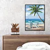 (No Printed Canvas)Counted Cross Stitch 11CT-Beach 46*36cm/18.11*14.17in