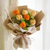 DIY Handmade Twist Stick Craft Tulip Bouquet Chenille Stems Craft Pipe Cleaners Gift Decor Set