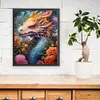 >SALE<Full Embroidery Eco-cotton Thread 11CT Print Flower Dragon Cross Stitch 50x60cm