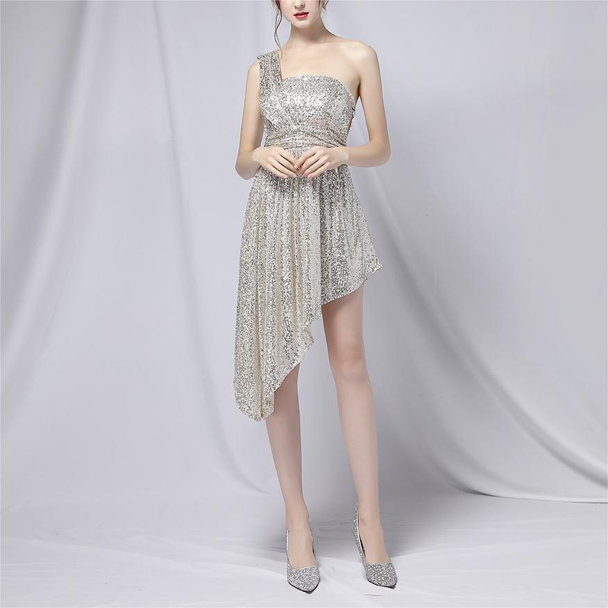 Sequin Sheath Sexy Dress Car Model Room Show Host Performance Dress &ndash; Sparkle in Style