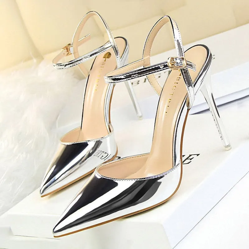 BIGTREE Shoes Hollow Out Woman Pumps Red High Heels 2022 Sexy Women Heels Stiletto Wedding Shoes Buckle Party Shoes Female Shoes