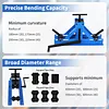 [US Local Warehouse] Tube Roller Bender for Square/Round Pipes Manual Tube Pipe Roller Bender Metal Bending Machine for Mild Steel Cooper & Aluminum