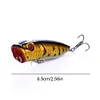 5Pcs Popper Fishing Lures 6.5cm 11g Wobblers Artificial Bait for Bass Perch Pike