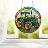 DIY Crystal Diamond Painting Double Sided Effect  Tractor Pendant Home Garden Hanging Kit