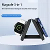 3-in-1 Wireless Charger Magsafe Magnetic Wireless Charger Foldable With Retractable Cable