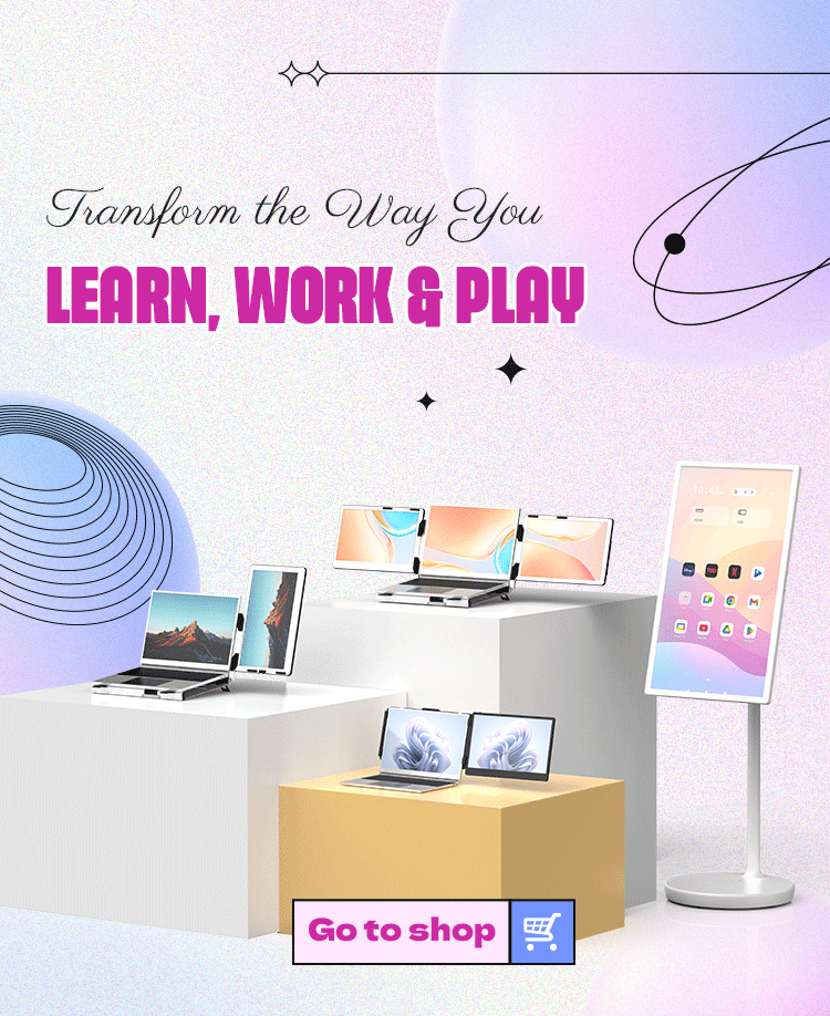 KEFEYA Q2 USB-C接続 2画面ディスプレイ シルバー 作業効率が大幅アップ！拡張ポータブルモニター「KEFEYA Q2」 モニター