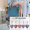 5pcs DIY Diamond Painting Keychain Full Drill Bag Love Hanging Ornaments