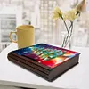 Wooden Christmas Theme Diamond Jewelry Case Mosaic Craft Set for Rings Bracelets