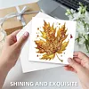 6PCS Diamond Painting Autumn Pattern Greeting Cards Congratulations Cards