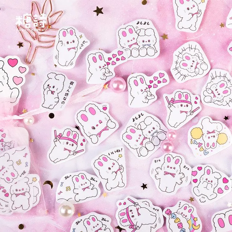 Cute Rabbit Gauze Sticker