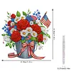 Independence Day Bouquet DIY Acrylic Diamond Painting Hanging Kit Special Shape Crystal Rhinestone Art Pendants Single Side Drill for Adults Gift Home Wall Or Window Decor