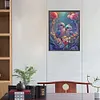 A Pair Of Colorful Love Birds - Round Drill Diamond Painting - 45*60CM (Big Size Partial AB Drill)