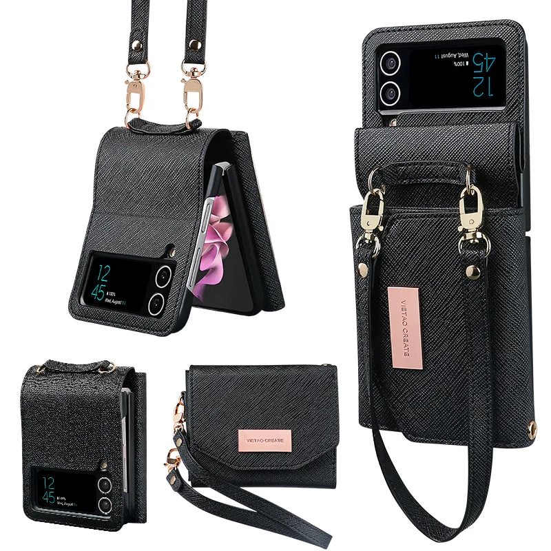 For Samsung ZFlip4 Folding Screen Wallet Phone Case