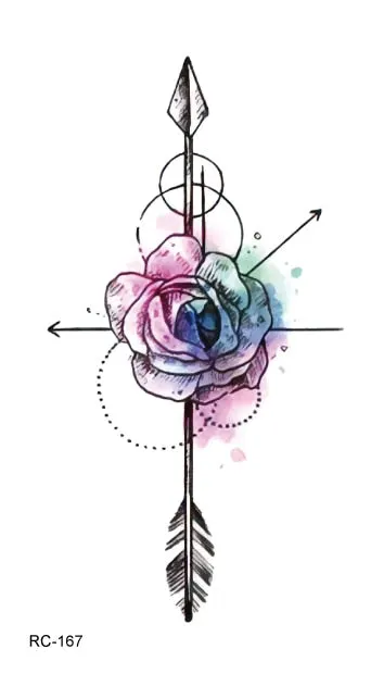 52 Kinds Watercolor Flora Lavender Waterproof Fake Tattoos Temporary Women Arm Chest Ankle Stickers Floral Body Art Tatto Flower