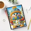 (US Local)50-Page A5 Snowman Diamond Painting Notebook for Adult Holiday Birthday Gift