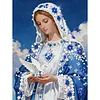 (30x40cm)DIY Virgin Mary Framed Handmade Pearl Painting Art Craft Kit Living Home Decor