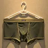 Men's Boxer Briefs Sexy Mesh Breathable Underwear Cool See-Through Soft Underpants
