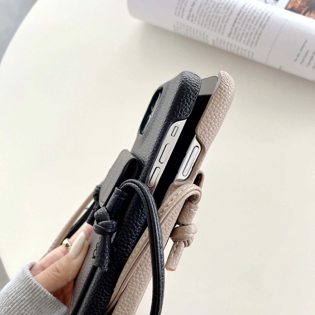 Suitable for Apple 13/14 series messenger card  bag Phone case