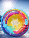 Inflatable Snow Tube Thickened Heavy Duty Snow Tube Sled with Handles for Adults