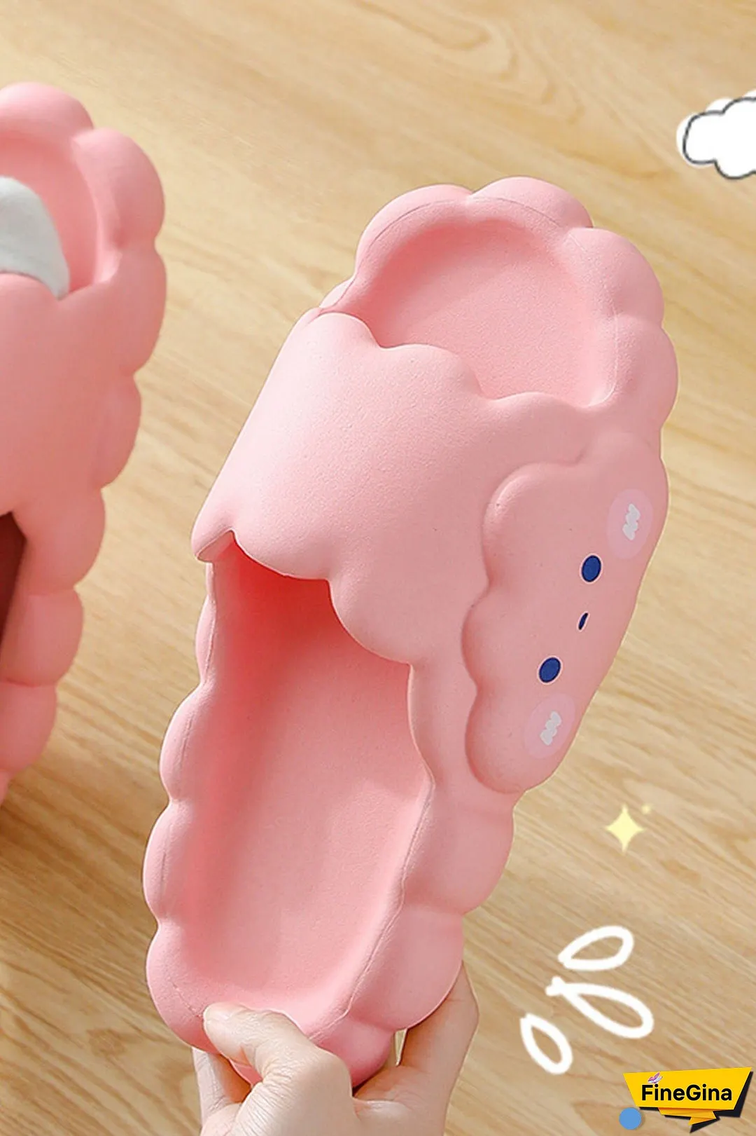 Cloud Solid Color Flat Slippers