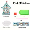 Diamond Painting Acrylic Blue House Clock Ornament