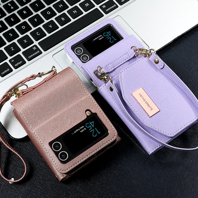 For Samsung ZFlip4 Folding Screen Wallet Phone Case