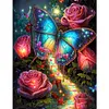 Rose Butterfly-Paint by Numbers Acrylic Painting 50*65CM