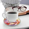 [Upgrade]6pcs/set DIY Diamond Painting Waterproof Case Classic Pink Owl Coaster Gift Decor Set