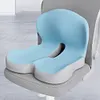 Memory Foam L-Shaped Integrated Seat Cushion with Lumbar Support Sitting Pillow