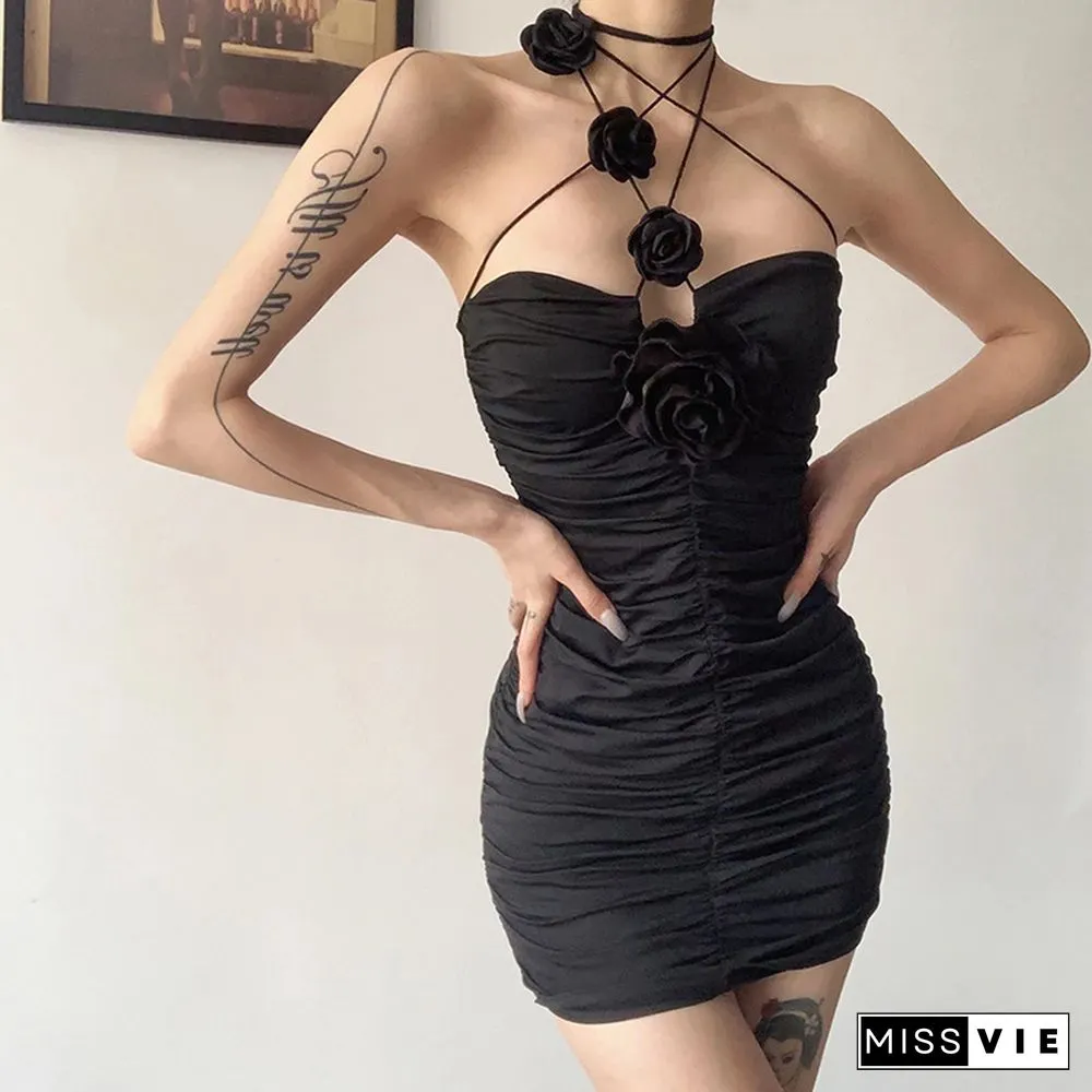 Street Elegant Solid With Bow Halter Regular Jumpsuits