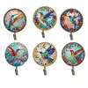 6pcs/set DIY Special-shaped Diamond Painting Wall-mounted Key Hook Kit (Hummingbird)