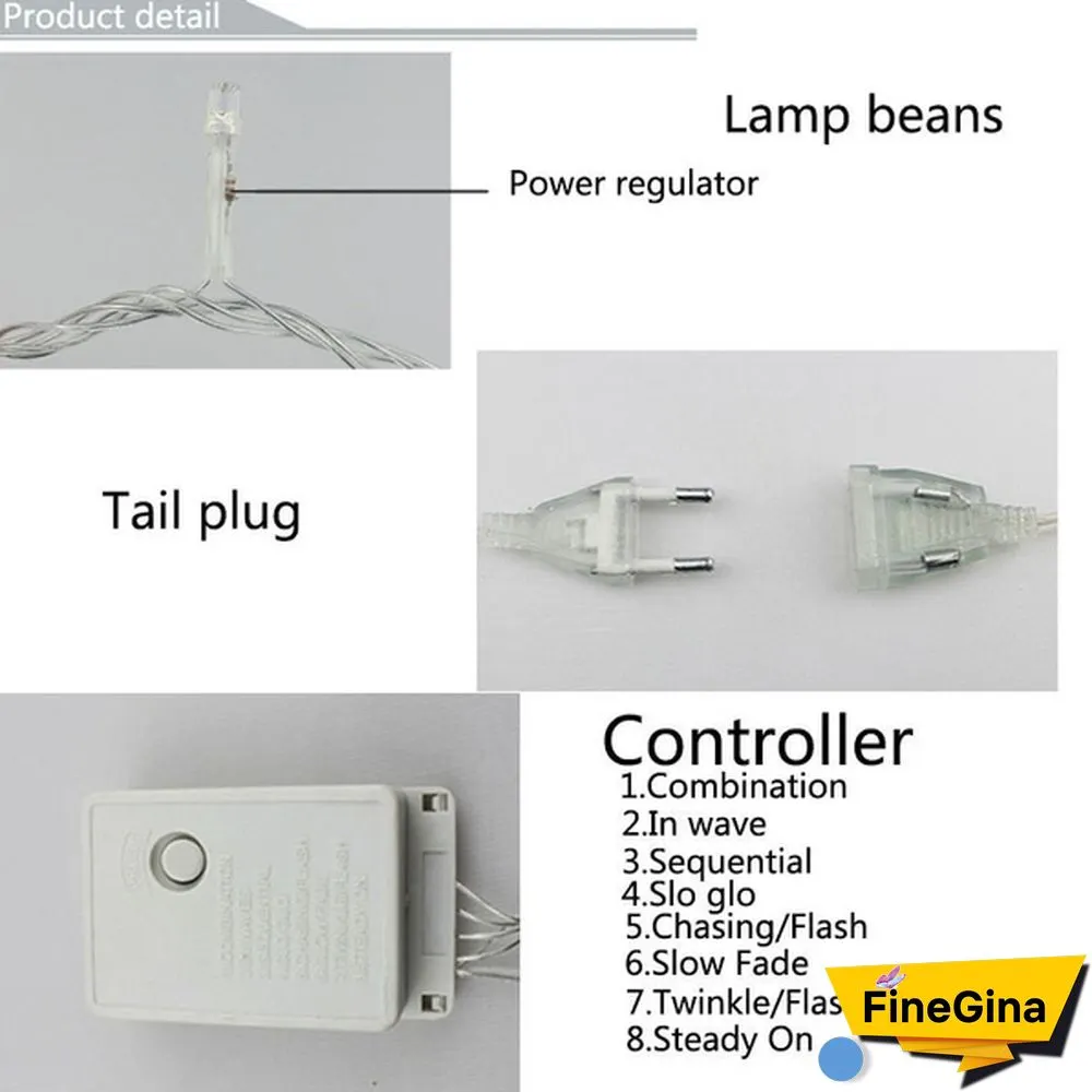New 8 Modes Christmas Fairy Light Outdoor Waterproof AC 220V/110V 50M/20M/10M 500/200/100LED Fairy LED String Light Chirstmas String Garland For Xmas Wedding Christmas Party Holiday