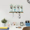 Acrylic Vase Bouquet Diamond Art Hanging Hooks A Row of 3 Hooks DIY Crafts Decor Kit