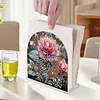Acrylic Napkin Holder Diamond Painting Kit for Home Table Decor (Flowers)