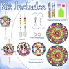 2pcs DIY Diamond Painting Dog Wind Chimes Crystal Window Suncatcher Craft Set Birthday Gifts Home Garden Decor