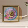 Diamond Painting Wooden Double-Sided Datura and Butterfly Ornaments Kit with Photo Frame Desktop