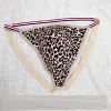 Sexy leopard print men's bag ice silk thong