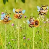 6Pcs Bee DIY Diamond Painting Kits Garden Stakes Diamond Art Kits Garden Decor