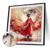 (US Local)Paint By Numbers Kit On Canvas DIY Oil Art Girl Picture Home Wall Decor40x40cm
