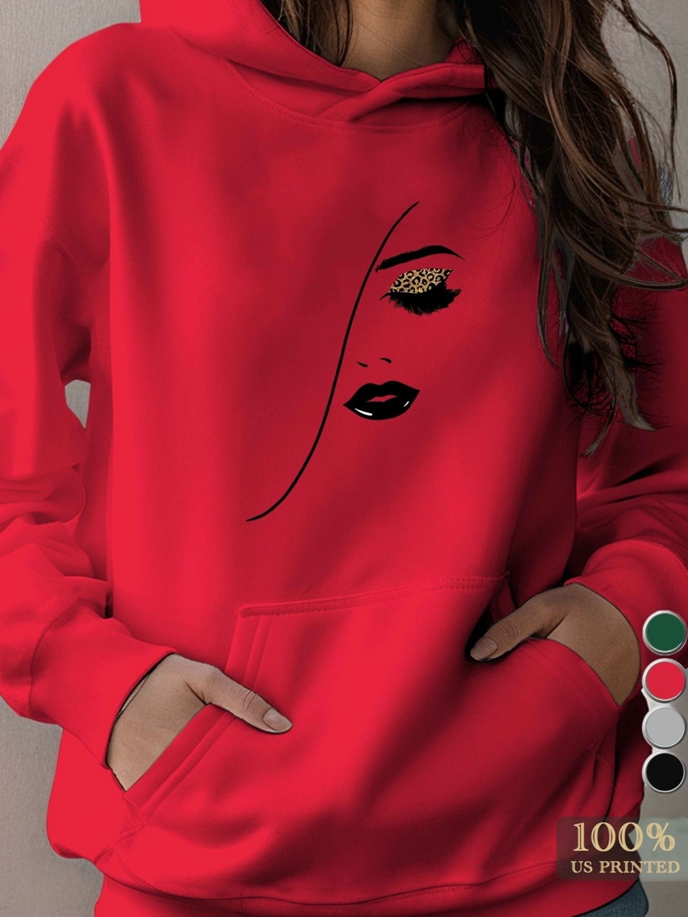 Teediy Creative Patterns Women's Hooded Sweatshirt, Women's Sweatshirts, Women's Clothing | IFYHOME