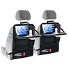 Car Backseat Organizer with Foldable Table Tray Seat Back Protectors Kick Mats