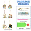 6pcs/set DIY Diamond Painting Special Shape Double Sided  Diamond Art Keyring Keychain Kit (Puppy)