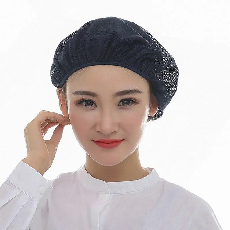 Mesh Chef Hat Reusable Kitchen Restaurant Hotel Bakery Hat Catering Cooking Cap Workshop Cap