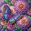 (US Local)4pcs/set Butterfly Flower-Special Shaped Diamond Painting Kit(40x40cm)
