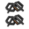 2 Pairs Bike Flat Pedals & Reflector Non-Slip Bike Pedals for Road Mountain Bike