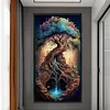>SALE<Full Embroidery Eco-cotton Thread 161CT Printed Large Tree Cross Stitch 40x70cm