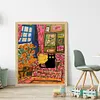 Black Cat On Sofa-11CT Stamped Cross Stitch 40*50cm/15.75*19.69in